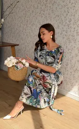 Sukienka Dilana Vip 2141 cvetochnyj print