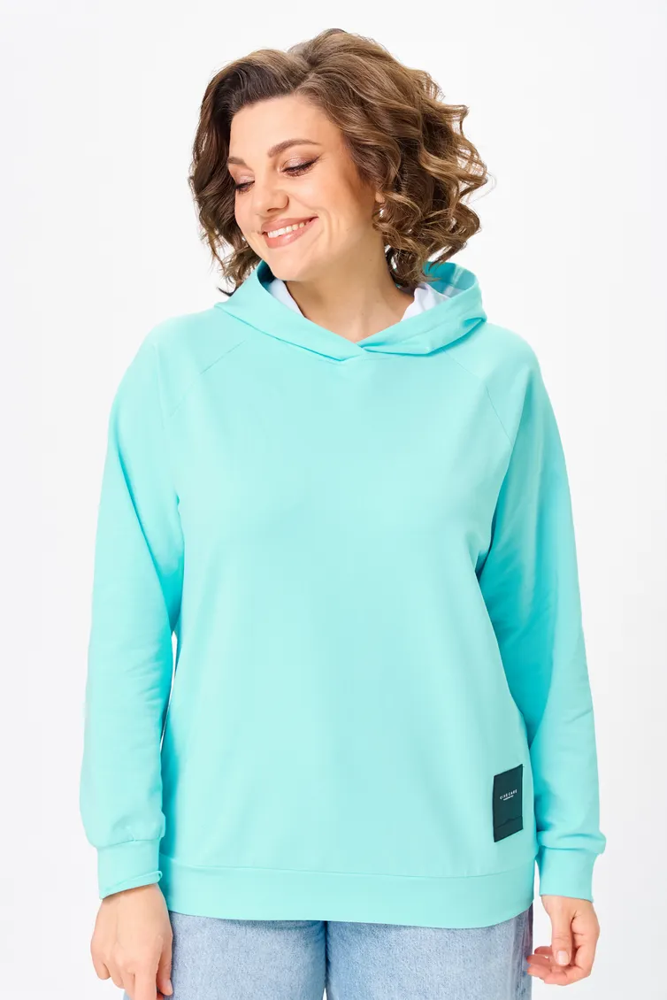Hoodie Rumoda #2283 biryuzovyj