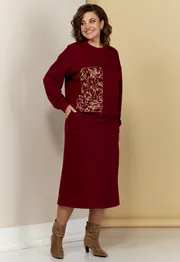Garnitur Ava fashion #M-039.01 bordovyj