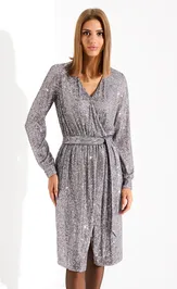 Dress AYZE 2372 seryj