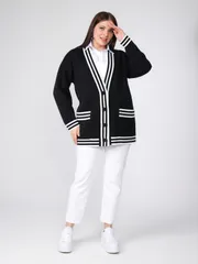 Sweter BONADI #1884 cherno-belyj