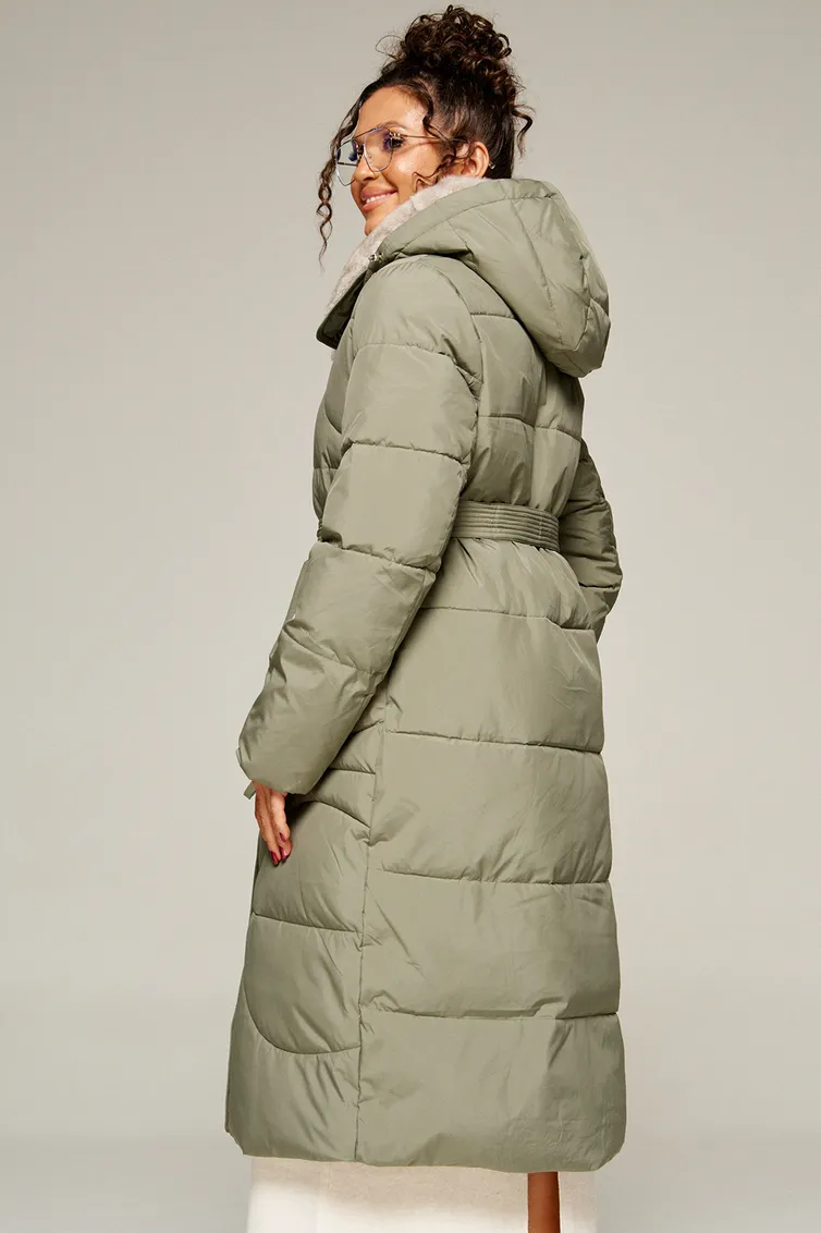 Coat Beautiful & Free #8012 olivkovyj