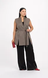 Kamizelka FASHION CENTRE Pv-3841/Korichnevyj melanzh