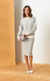 Spódnica Barbara Geratti S8336BG molochnyj/seryj