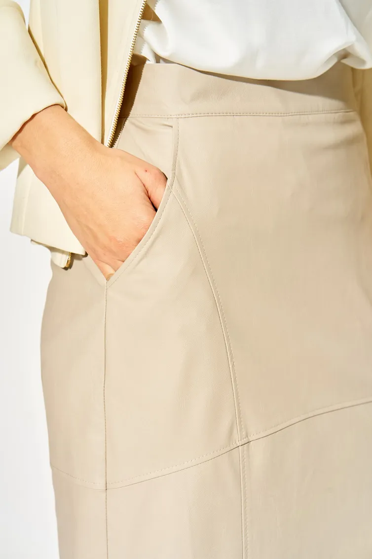 Skirt LAIKONY #L-924 sero-bezhevyj