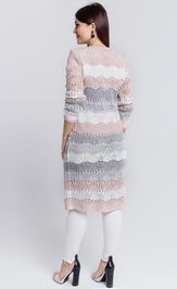 Кардиган BONADI 1285 пудра-серый