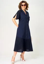 Sukienka EVA GRANT #7216 sinij