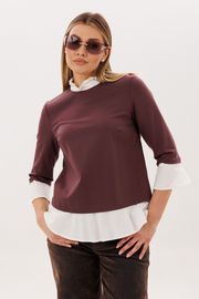 Блуза Anelli Laurel арт. 1824 махагон