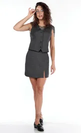 Skirt LadyThreeStars 2421 seryj
