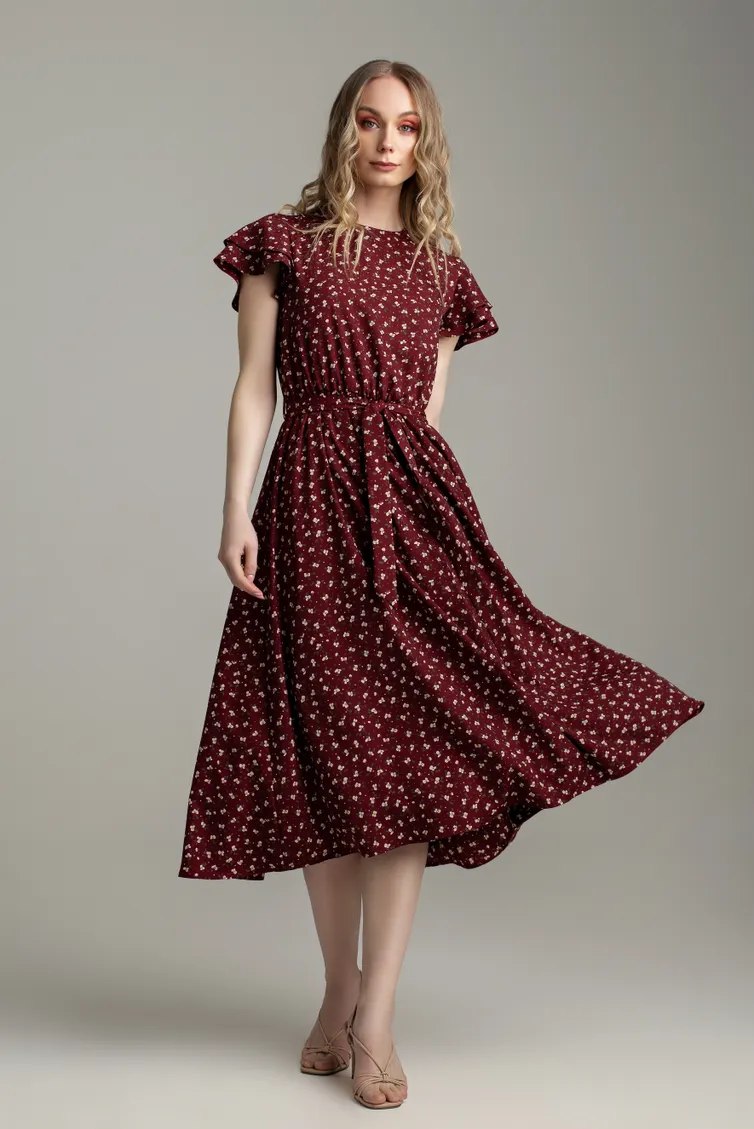 Dress MARIKA #421 bordo