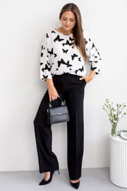 Blouse TOOK A LOOK & Angelika #TB-300 babochki na belom