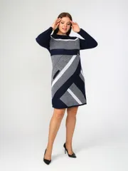 Dress BONADI #1346 t.sinij