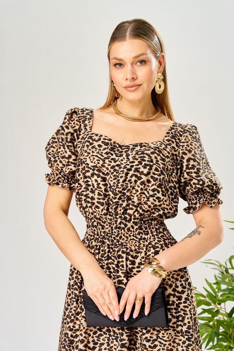 Платье Ava fashion арт. М-197 леопардовый