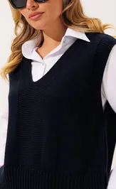 Waistcoat Romgil RV0505-ShE5 temno-sinij