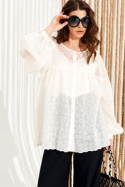 Блузка Elletto Life арт. 13997 сливочный