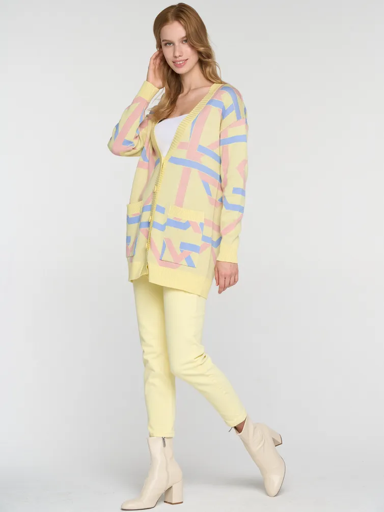 Sweter Newvay #7242-14130 limnyj shherbet/pudra/gol