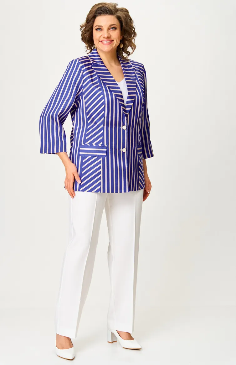 Żakiet BelElStyle #412-303 poloska