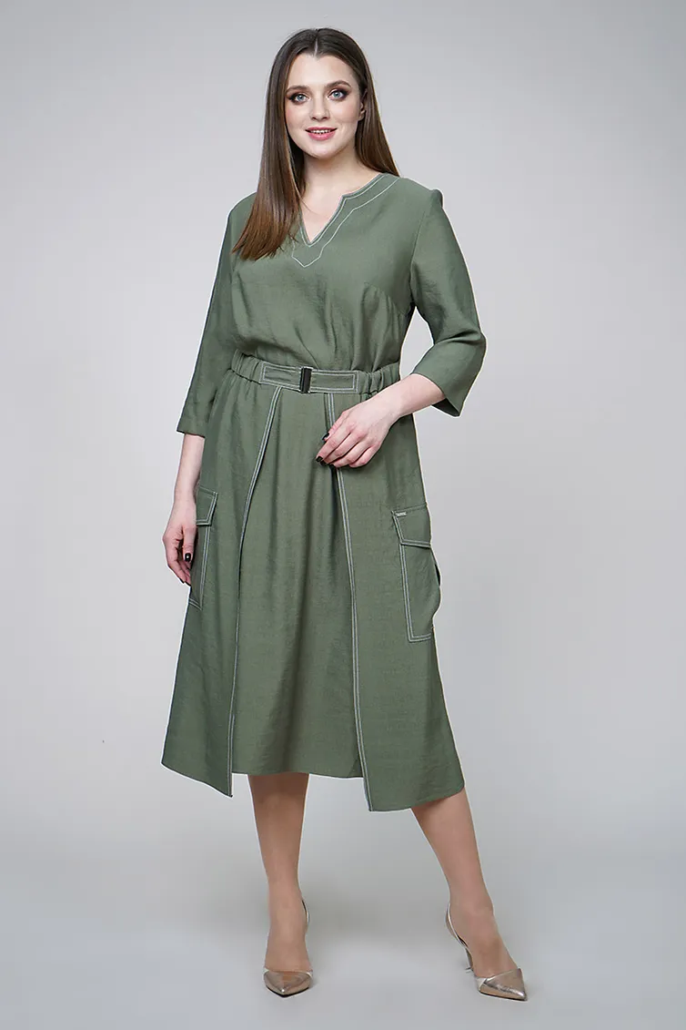 Dress Fantazia Mod #3383 xaki