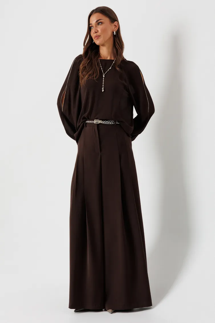 Blouse Lyushe #4451 shokolad