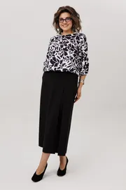 Блуза Anelli Laurel арт. 1779 черно-белые цветы
