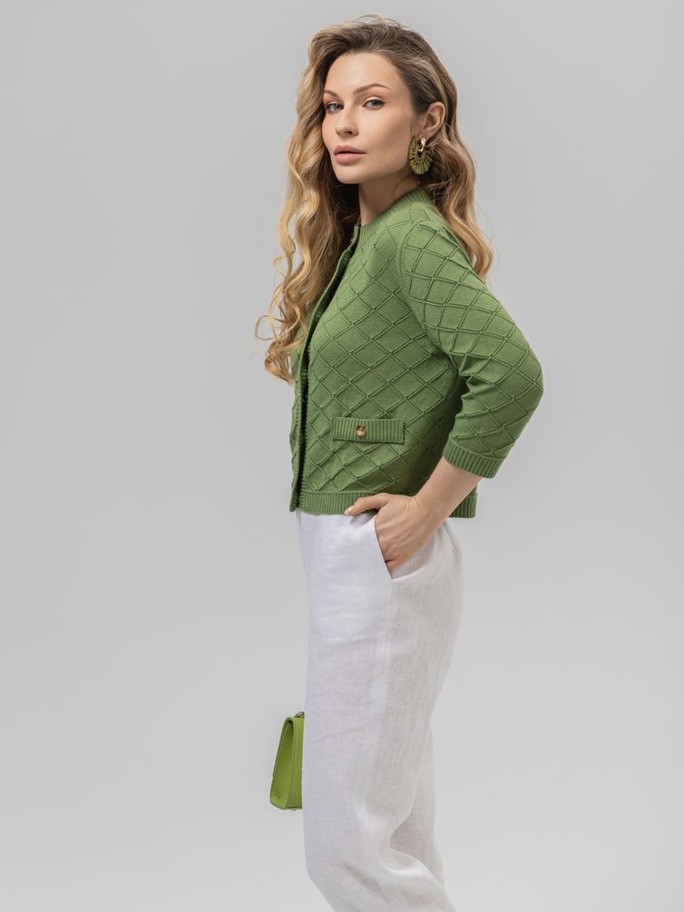 Жакет Romgil арт. РВ0162-ХЛ4 зеленая оливка