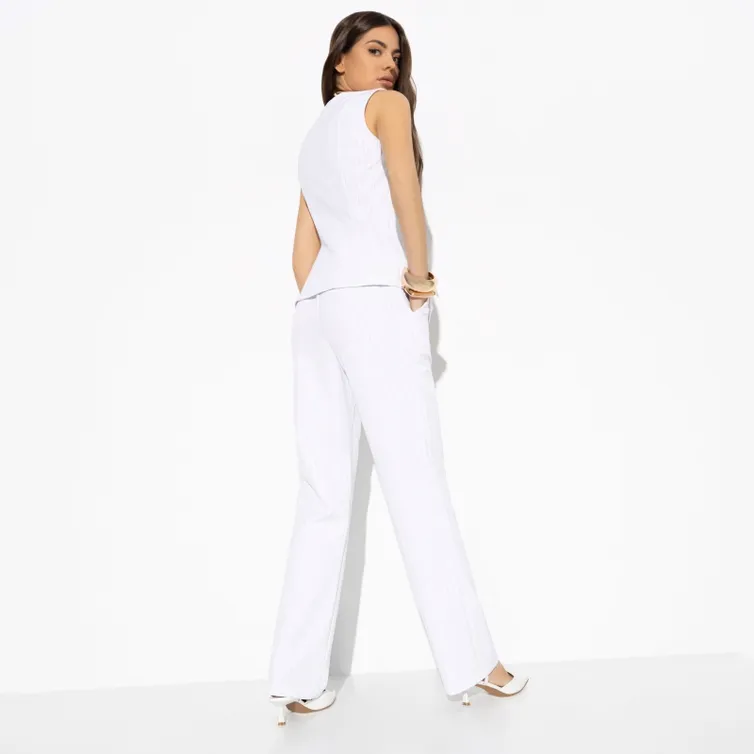 Spodnie CHARUTTI #Slishkom iniciativna (white)
