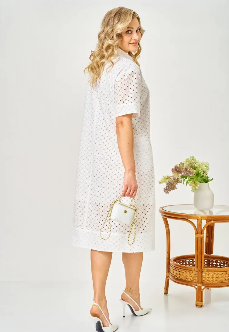 Sukienka Ava fashion #M-188 molochnyj