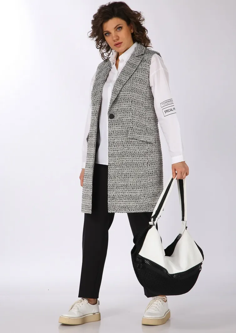 Garnitur Vilena-fashion #744V seryj+chernyj