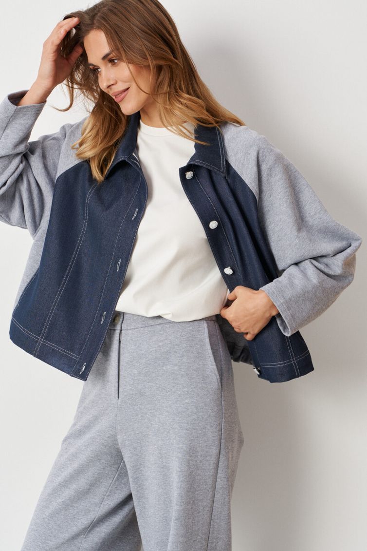 Жакет Panda арт. 122130 сине-серый