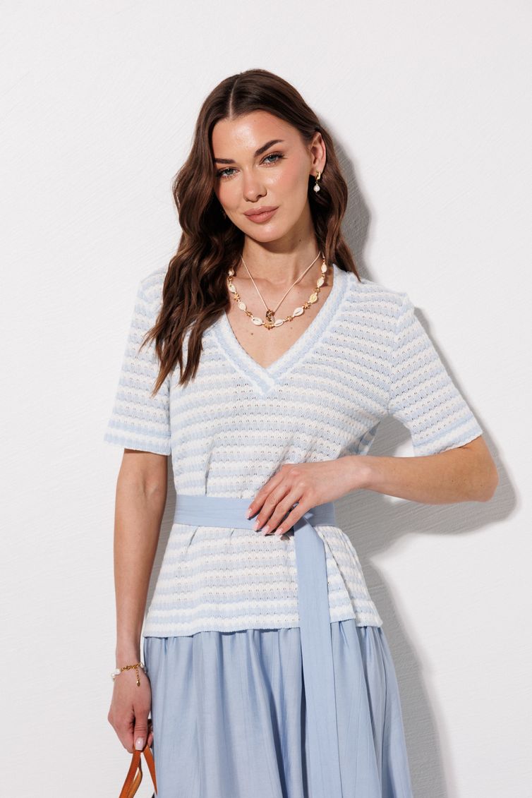 Платье Люше арт. 4378 голубой