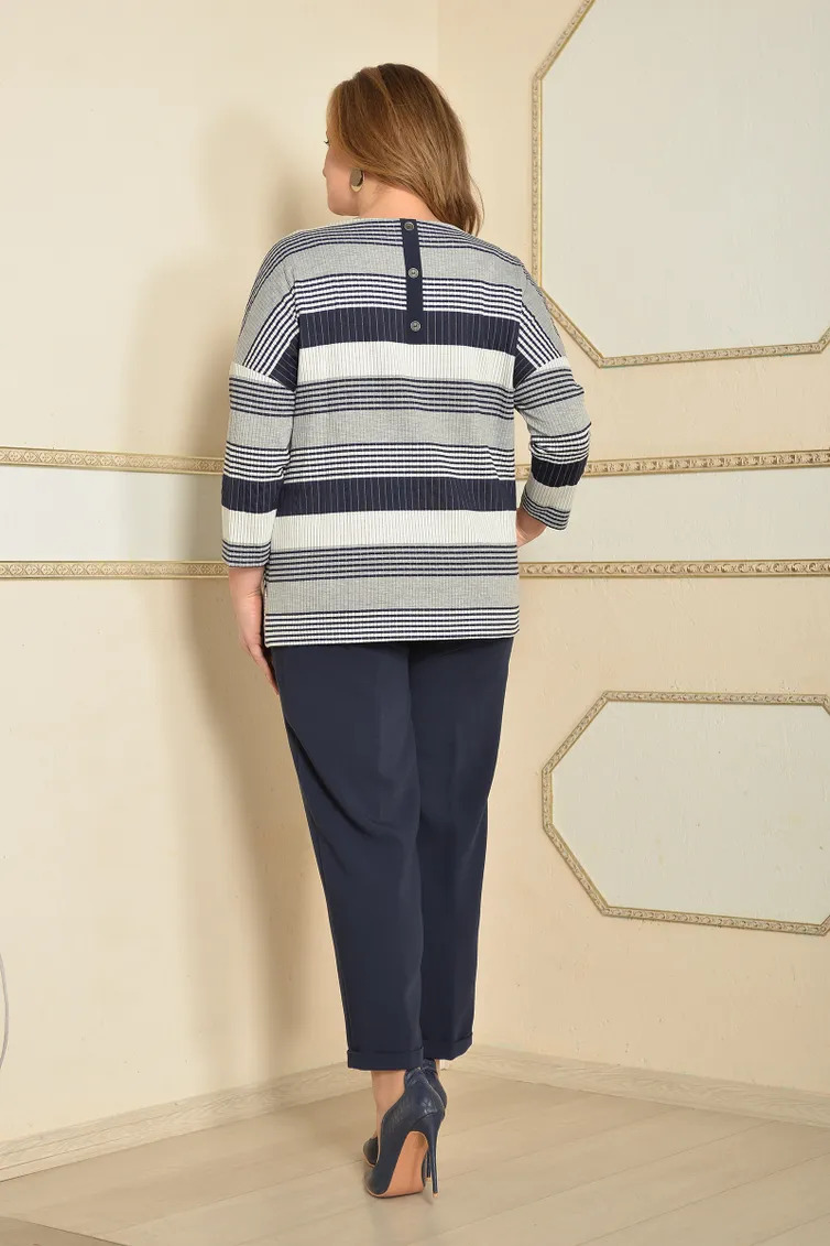 Костюм Lady Style Classic арт. 1358/1 син+сер