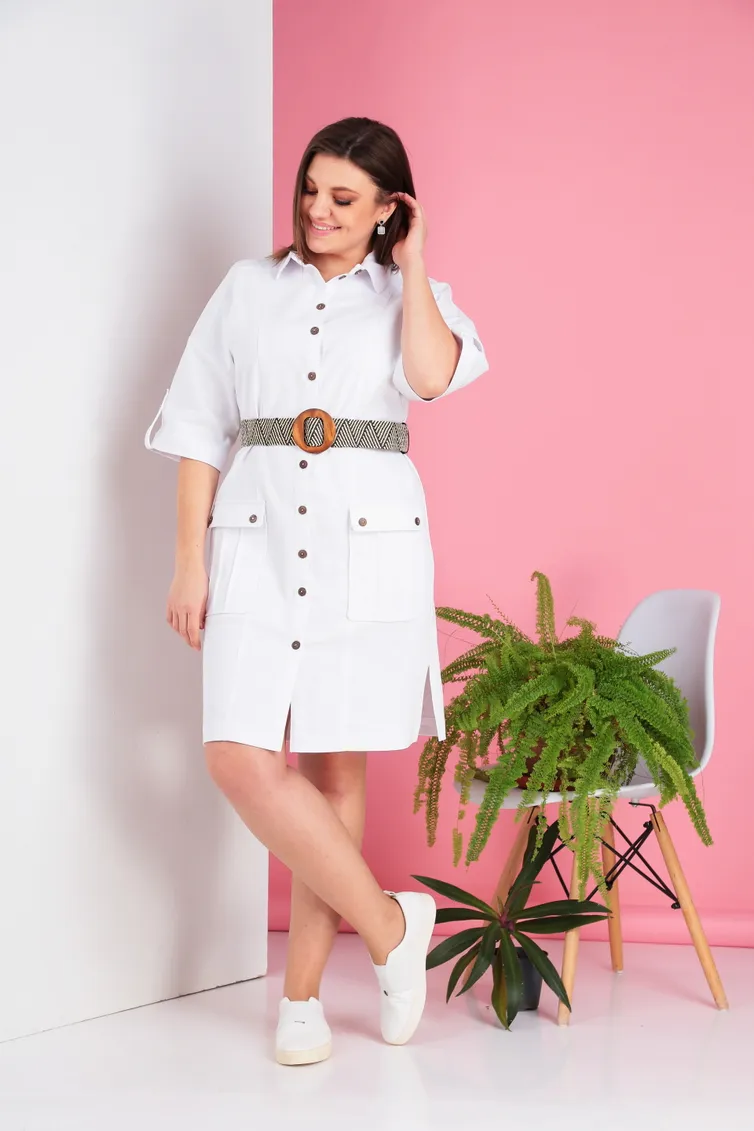 Платье Ivelta plus арт. 1740 бел джинс