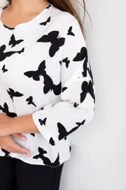 Blouse TOOK A LOOK & Angelika #TB-300 babochki na belom