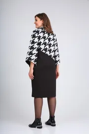 Sukienka Vilena-fashion #678 gusinaya lapka+chernyj