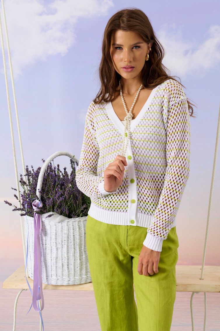 Жакет Barbara Geratti арт. С4947BG белый/лаванда