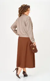 Suit Aira Style 24131 komplekt bezhevo-korichnevyj
