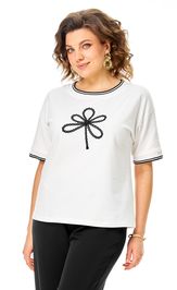 Блузки, туники Rumoda 2261 молочный-черный