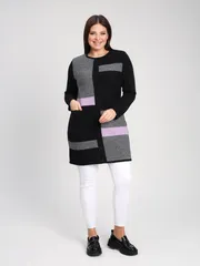 Jumper BONADI #1899 chernyj-lilovyj