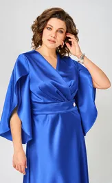 Sukienka Anastasia MAK 1309 lazurno-sinij
