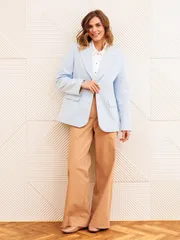 Suit GIZART #5377 goluboj, mokko muss