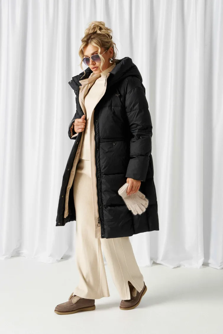 Coat Beautiful & Free #1019 chernyj