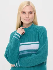 Платье Newvay арт. 9242-92034 аквамарин/берег реки/осеннее небо