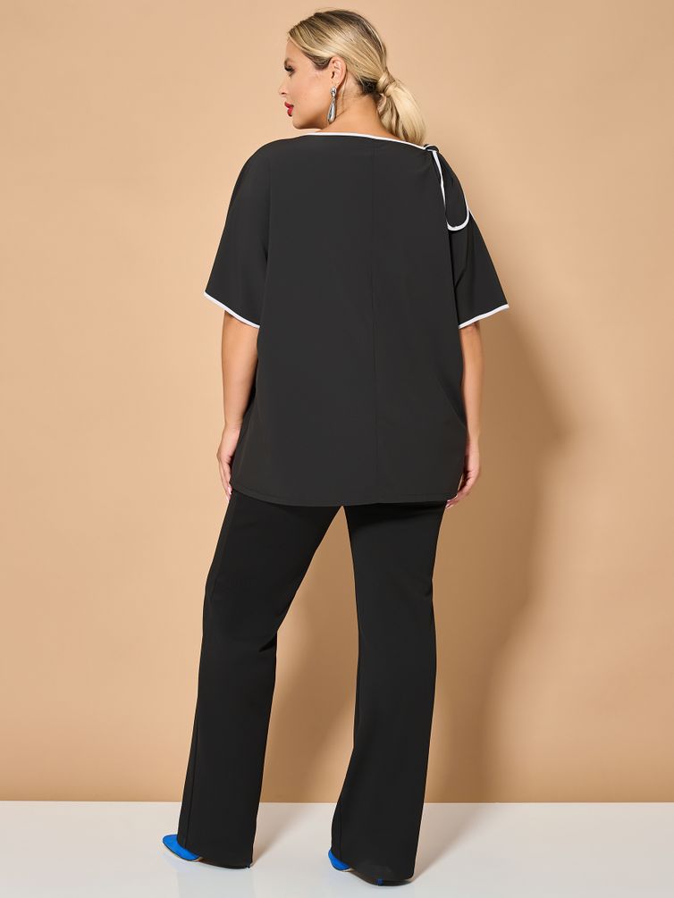 Блуза DORA plus арт. 0324-1 черный матовый
