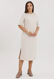 Dress Fantazia Mod #4882 molochnyj