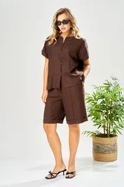 Suit Ava fashion #M-208 korichnevyj