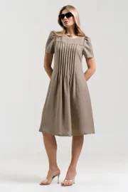 Sukienka Alta Moda #1033-4 svetlo-korichnevyj