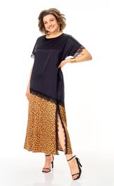 Платье Anastasia 1368 золото/черничный