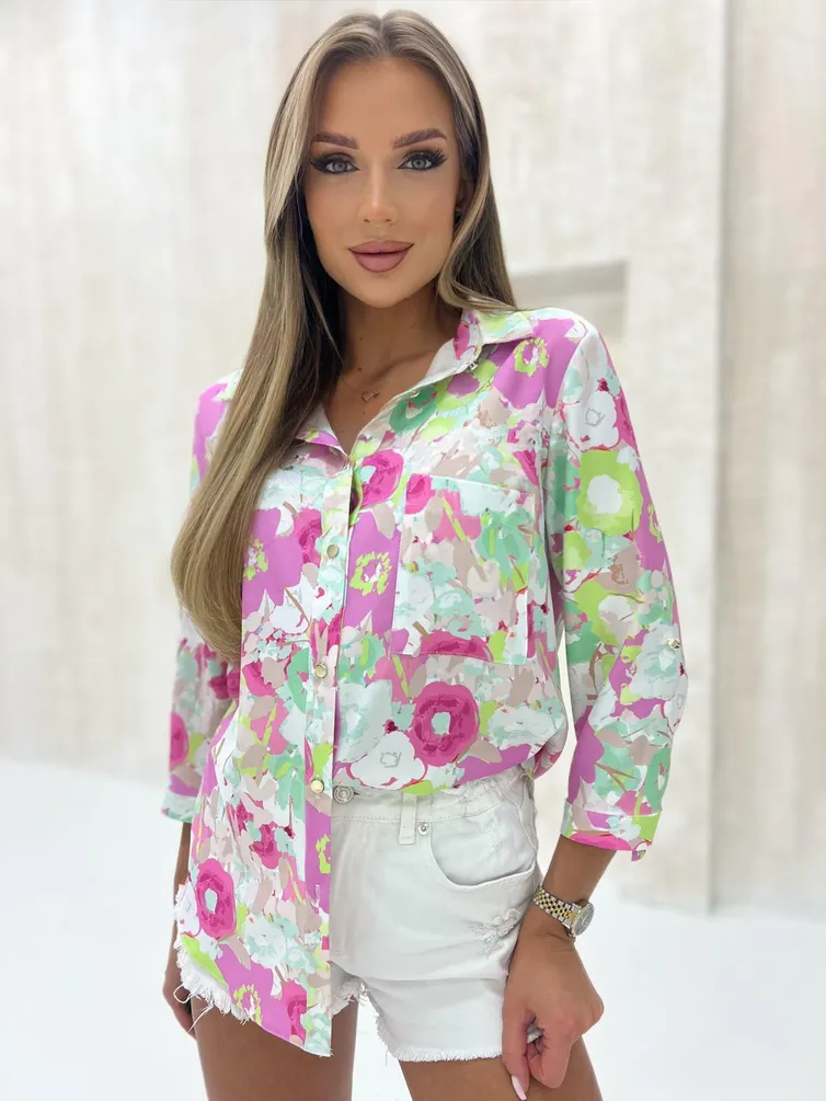 Blouse nika.pl #04012120 M&M-12 salat-rozovyj