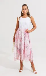Zestaw Anastasia 1375 belyj+korall