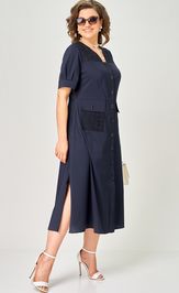 Dress EVA GRANT 7200 sinij